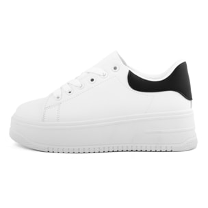 Sneakers Donna colore Bianco-Altezza tacco:5cm