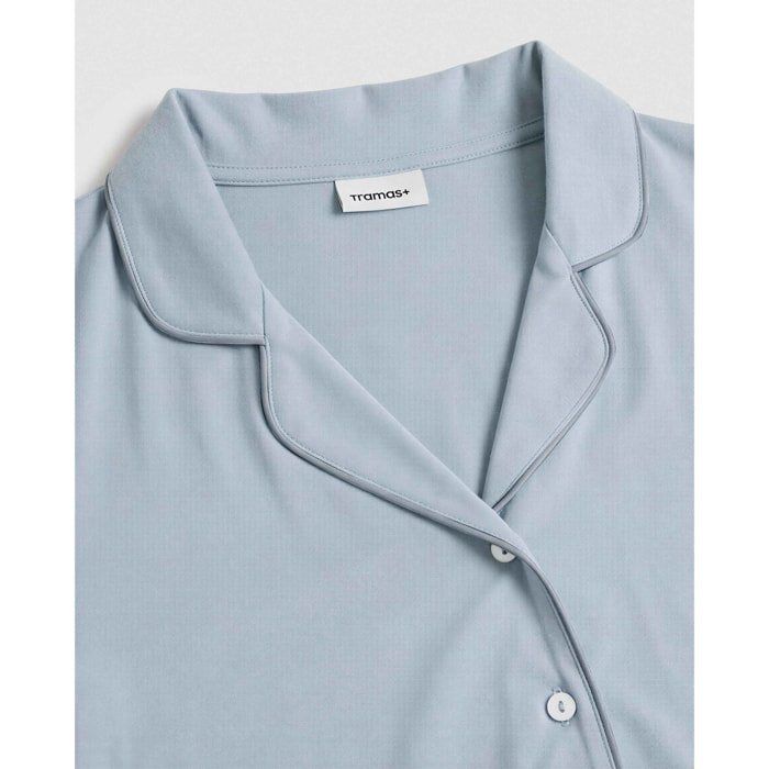 Camicia da notte cotone celeste