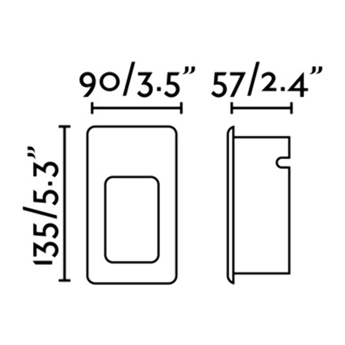 NASE RCT Empotrable gris oscuro