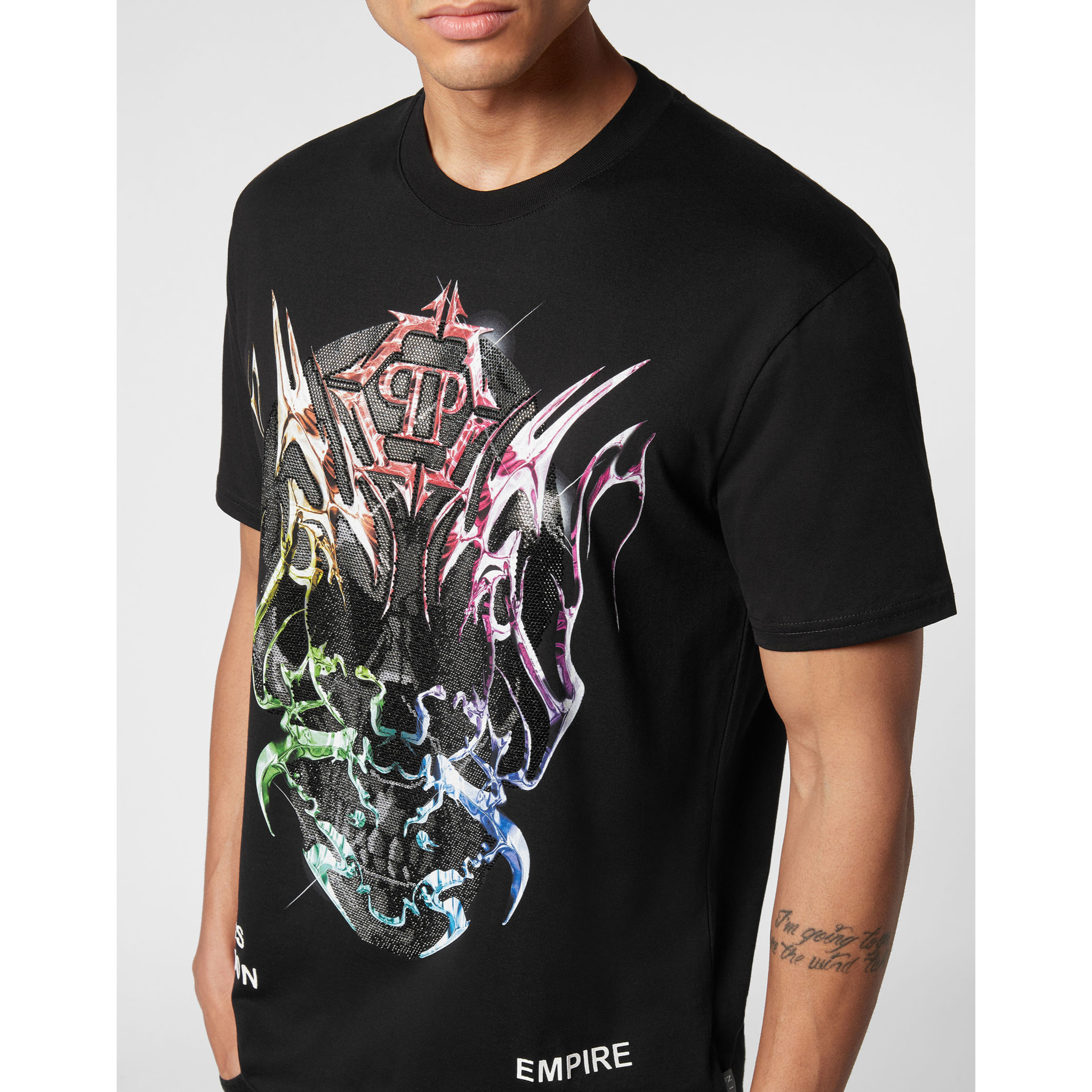 PHILIPP PLEIN Camiseta Cuello Redondo CHROME