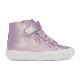 Le Superga MID CUT 2674 KIDS FAUX LEATHER GLITTER Pink Ish