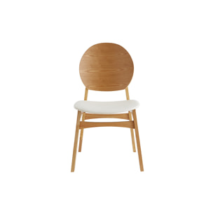 Chaises scandinaves en bois clair et blanc (lot de 2) ELTON