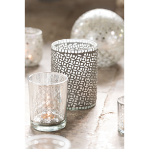 J-Line Photophore Oriental Verre Argent