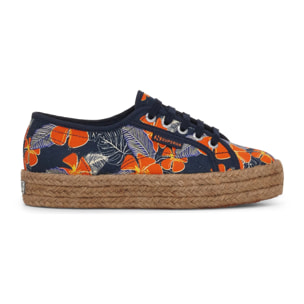 Superga - Zapatos de mujer Mujer Azul - 2730 ROPE HIBISCUS FLOWER PRINT