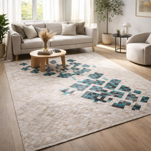 Tapis peau de vache kilim fait main DICU