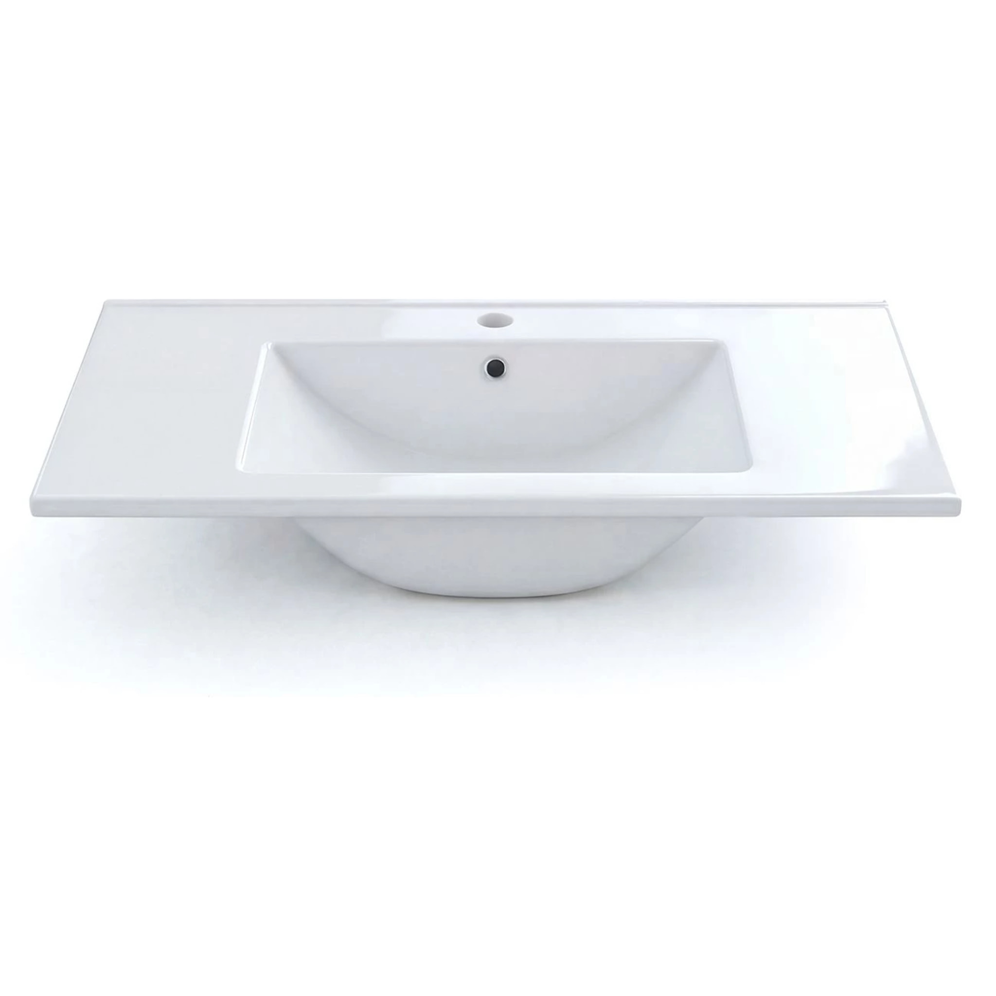 Lavabo cerámico rectangular en blanco 81,5x46 cm Volga Blanco