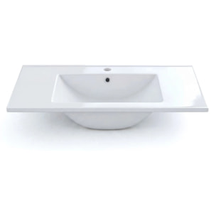 Lavabo cerámico rectangular en blanco 81,5x46 cm Volga Blanco