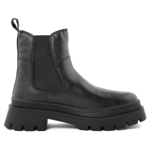 Stivaletto Donna in vera Pelle  colore Nero-Altezza tacco:4,5cm