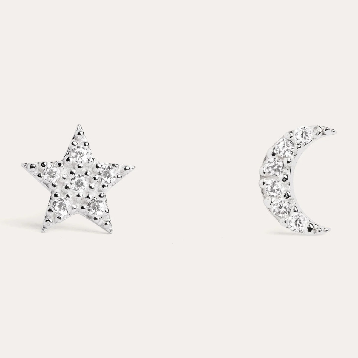 Pendientes Moon & Star Plata