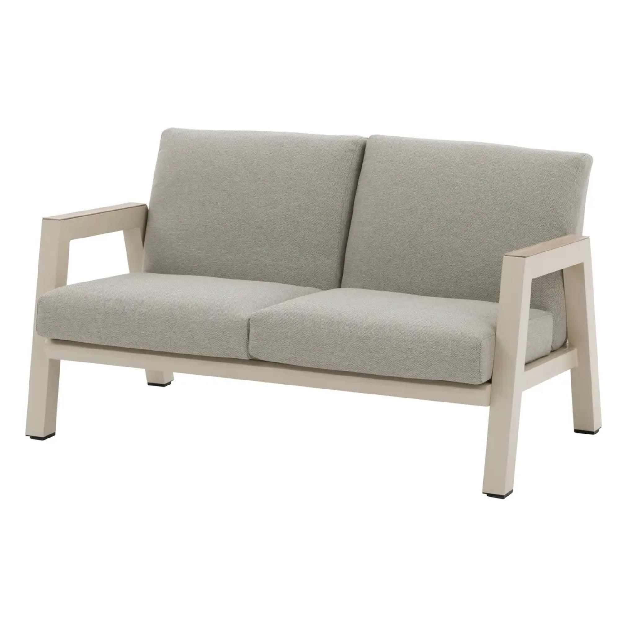 Canapé de jardin "Axiome" argile 2 places en aluminium et polyester