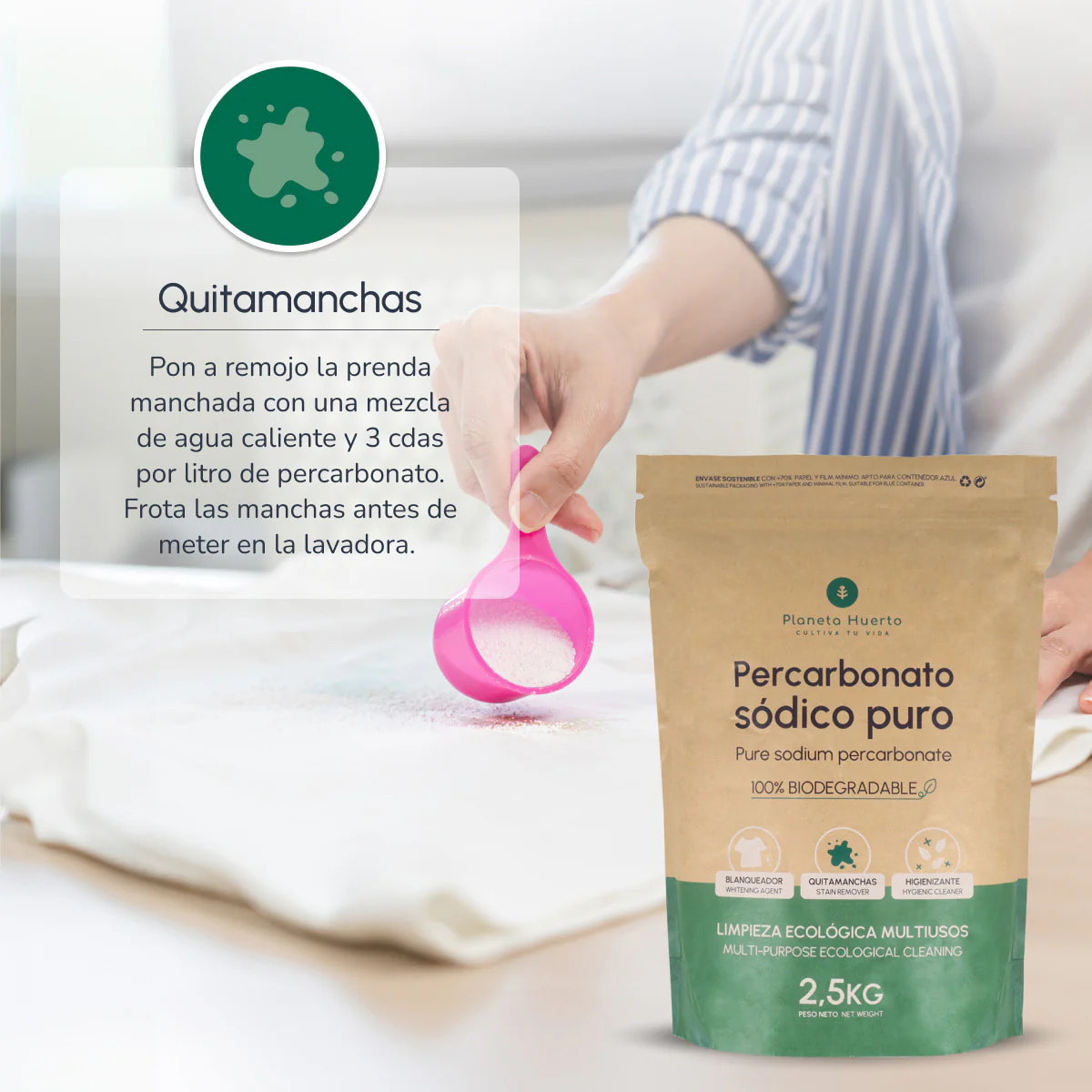 Pack 3x Percarbonato sódico Planeta Huerto 2,5 kg