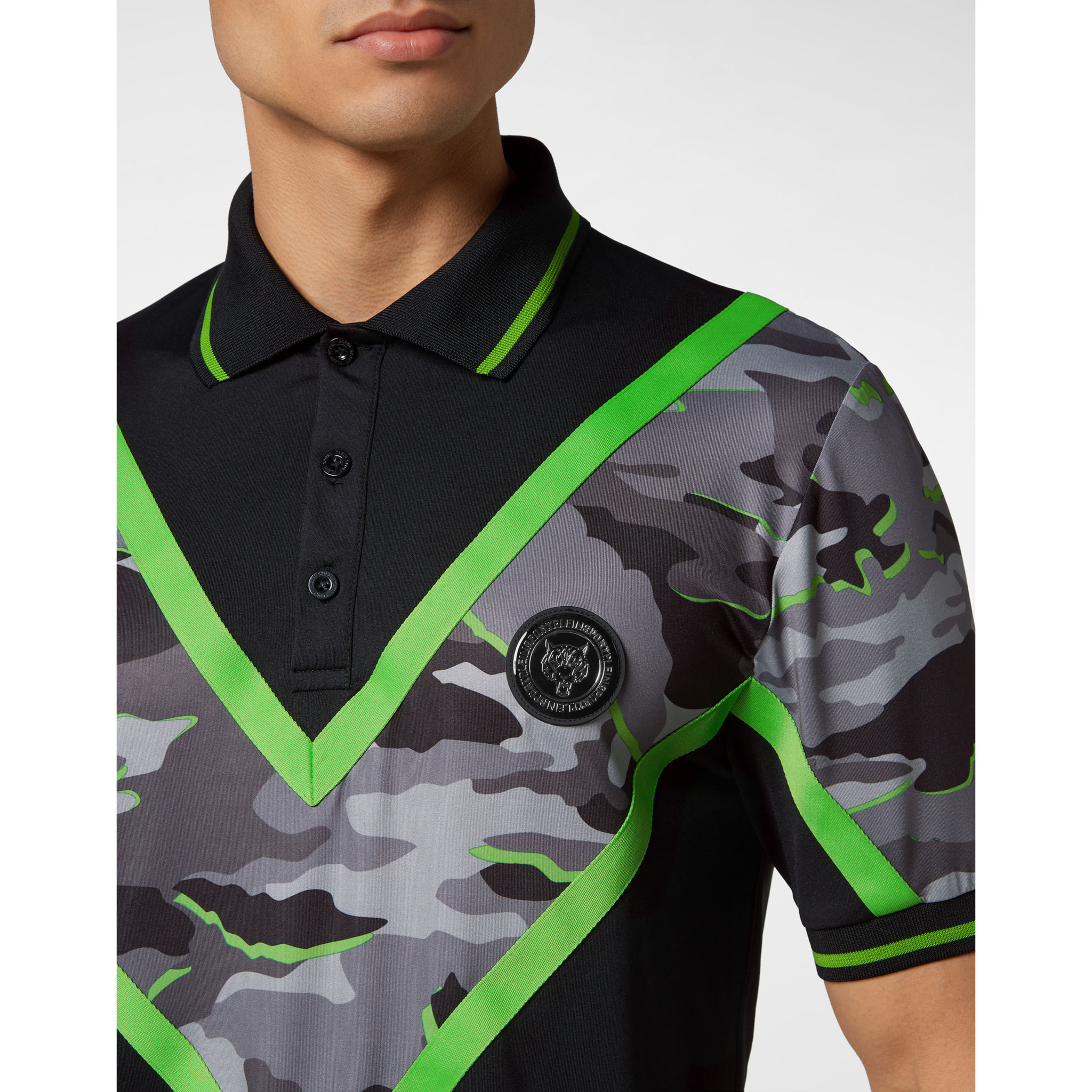 PLEIN SPORT Camiseta Cuello Redondo CAMOUFLAGE