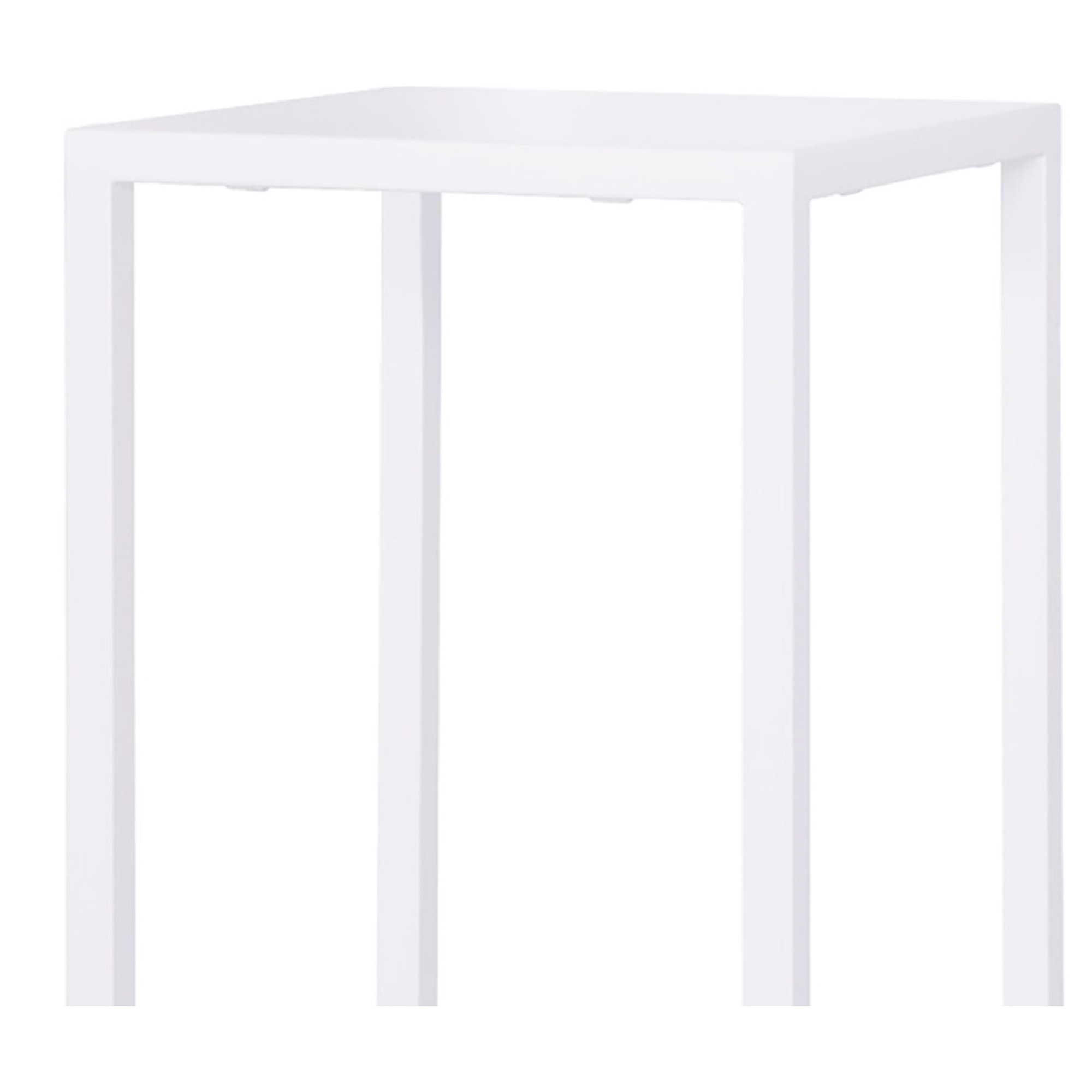 Tavolo alto ZURIGO in metallo bianco 60x60 cm, impilabile