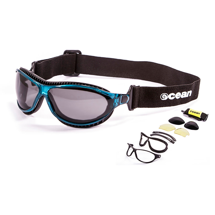Gafas de deportes acuáticos OCEAN TIERRA DE FUEGO - Azul transparente / Ahumada