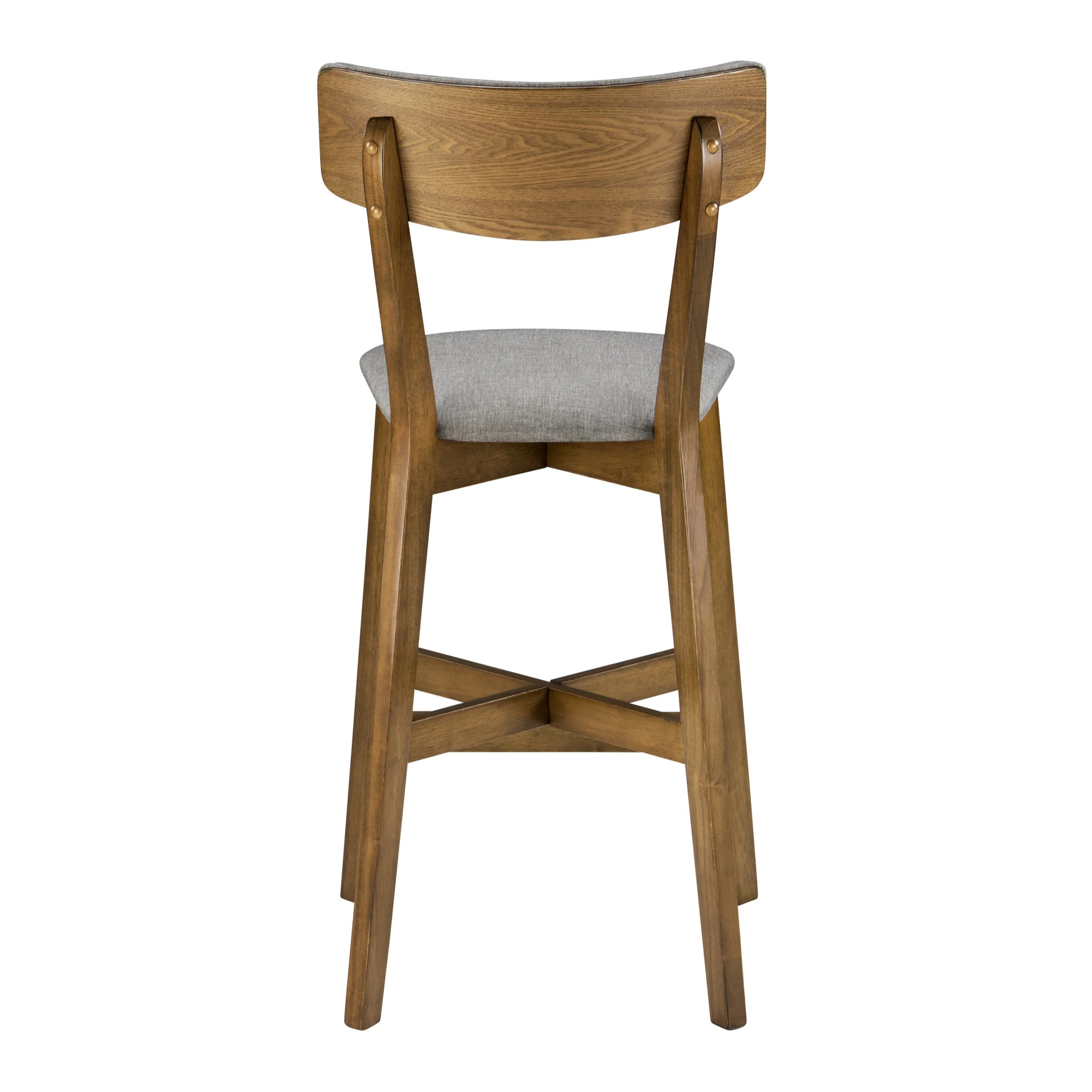 Lot de 2 chaises pour îlot central 68 cm en tissu gris foncé - Elmer