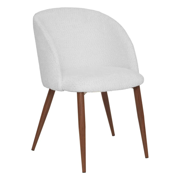 Fauteuil "Celeste" blanc L60xp54xH80cm