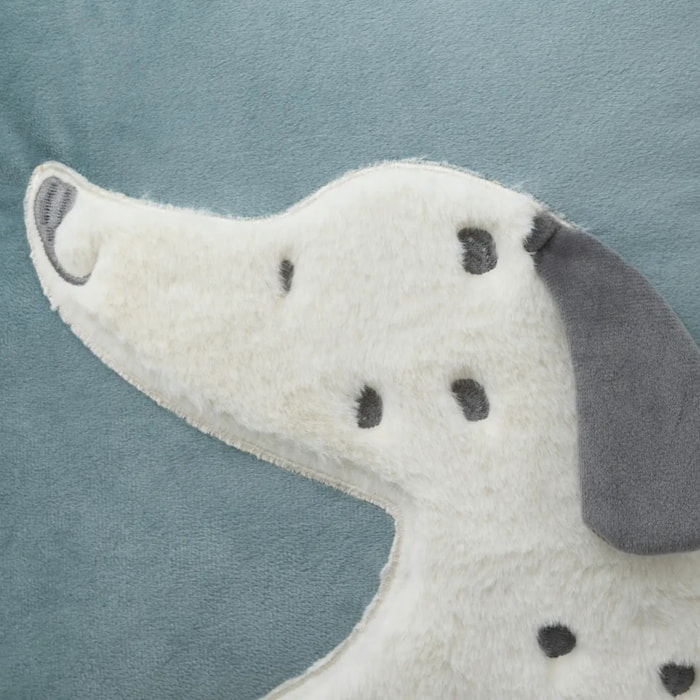 Coussin enfant "Dalmatien" 39x39cm bleu