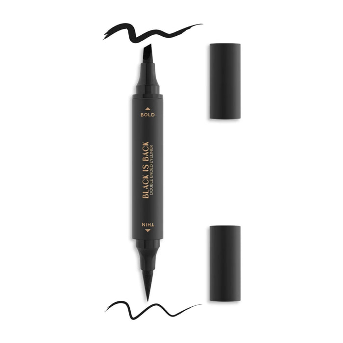 BLACK IS BACK – DOUBLE ENDED EYELINER Eyeliner nero a doppia punta in penna