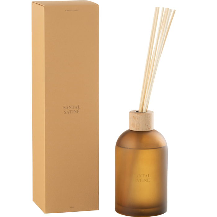 J-Line Bâtonnets parfumés Accords Essentiels - Santal Satiné - jaune - 550ml