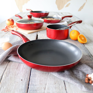 Poêle antiadhésive en aluminium 28cm - tous feux CERISE