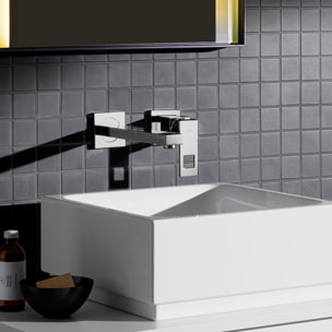 Mitigeur lavabo mural 2 trous Eurocube, Taille M
