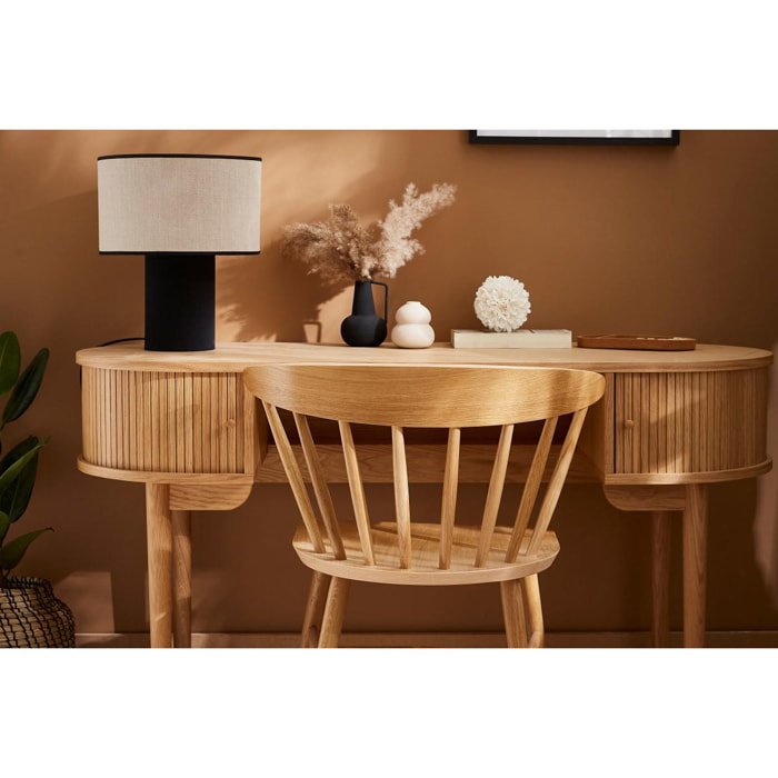 Chaises à barreaux en bois clair chêne (lot de 2) DARIA