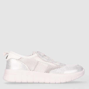 Deportivos de Piel - Blanco - Tacón: 1 cm