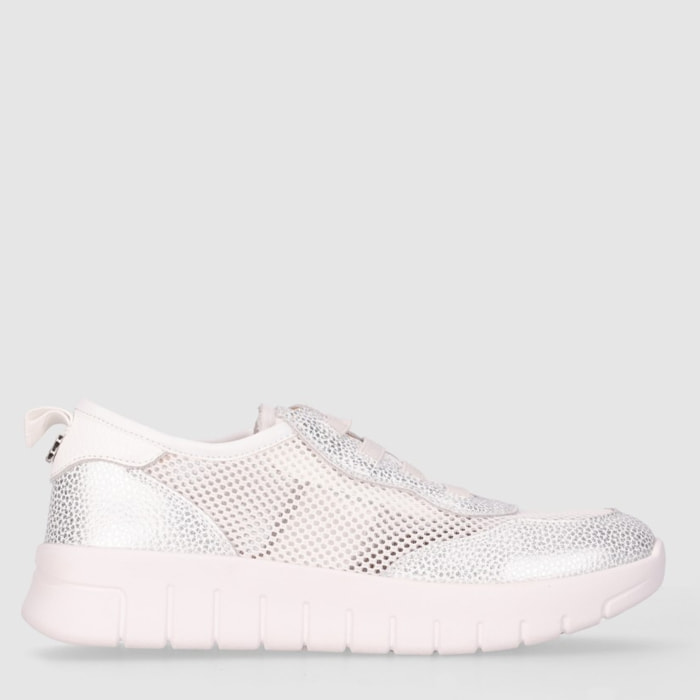 Deportivos de Piel - Blanco - Tacón: 1 cm