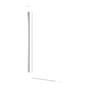 Pare-muret 100x100cm Paroi en verre Crystal Glass® 8 mm anticalcaire, avec bras et profilés chrome brillant (SATBWIS100KSPR)