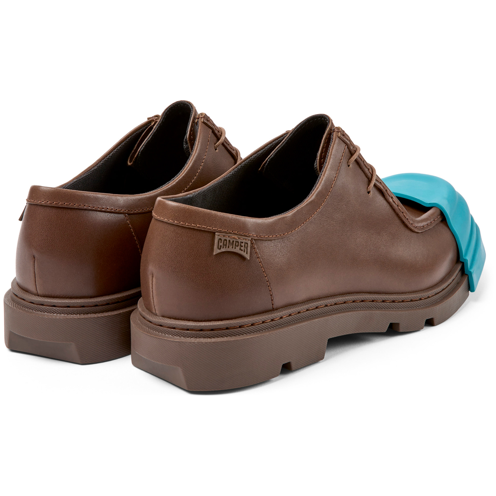 Zapatos de cordones - CAMPER Junction - Marron - Cuero liso