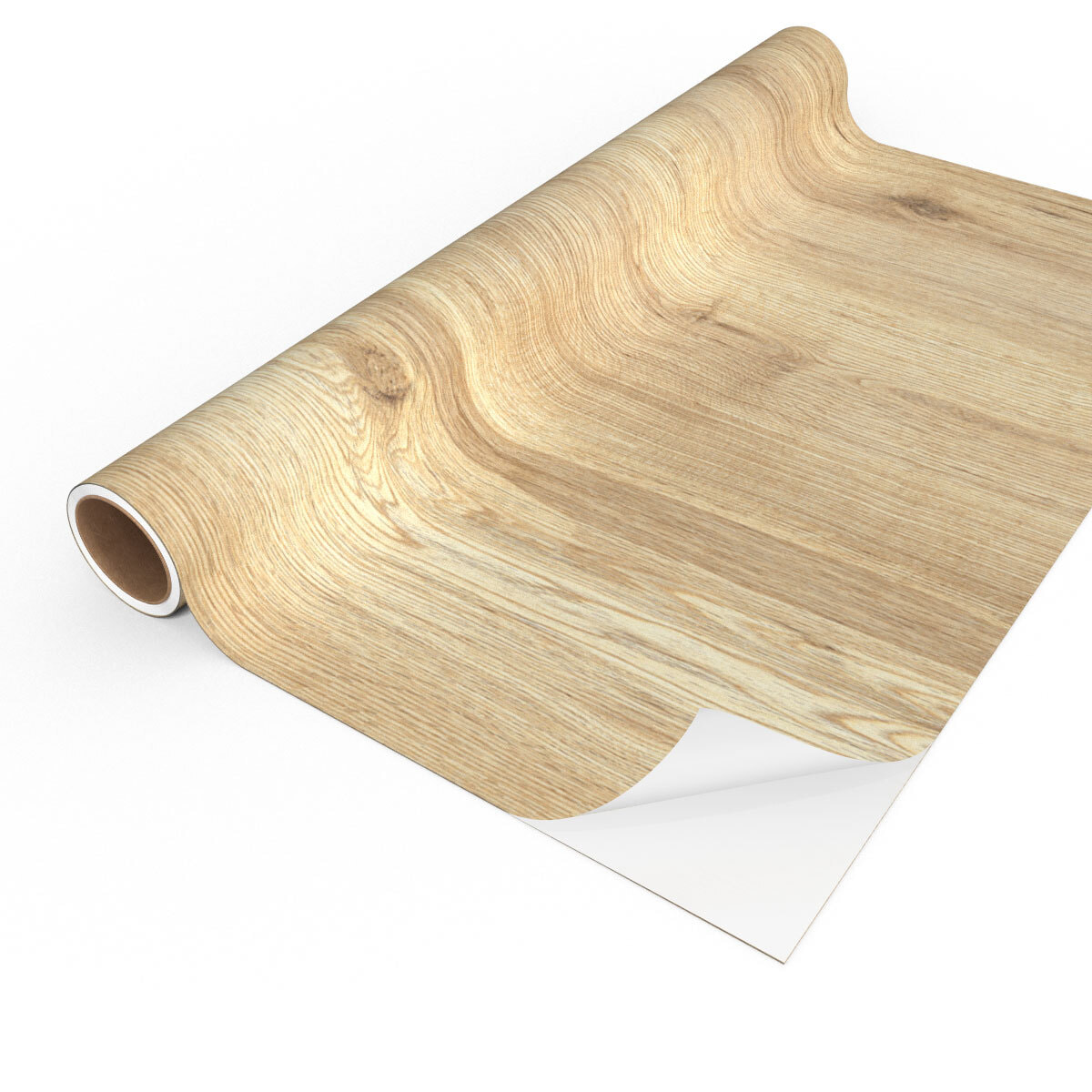 Rouleau revêtement adhésif vinyle au mètre - Sticker lavable Cuisine Meuble Armoire Porte - BOIS CHÊNE BLANC