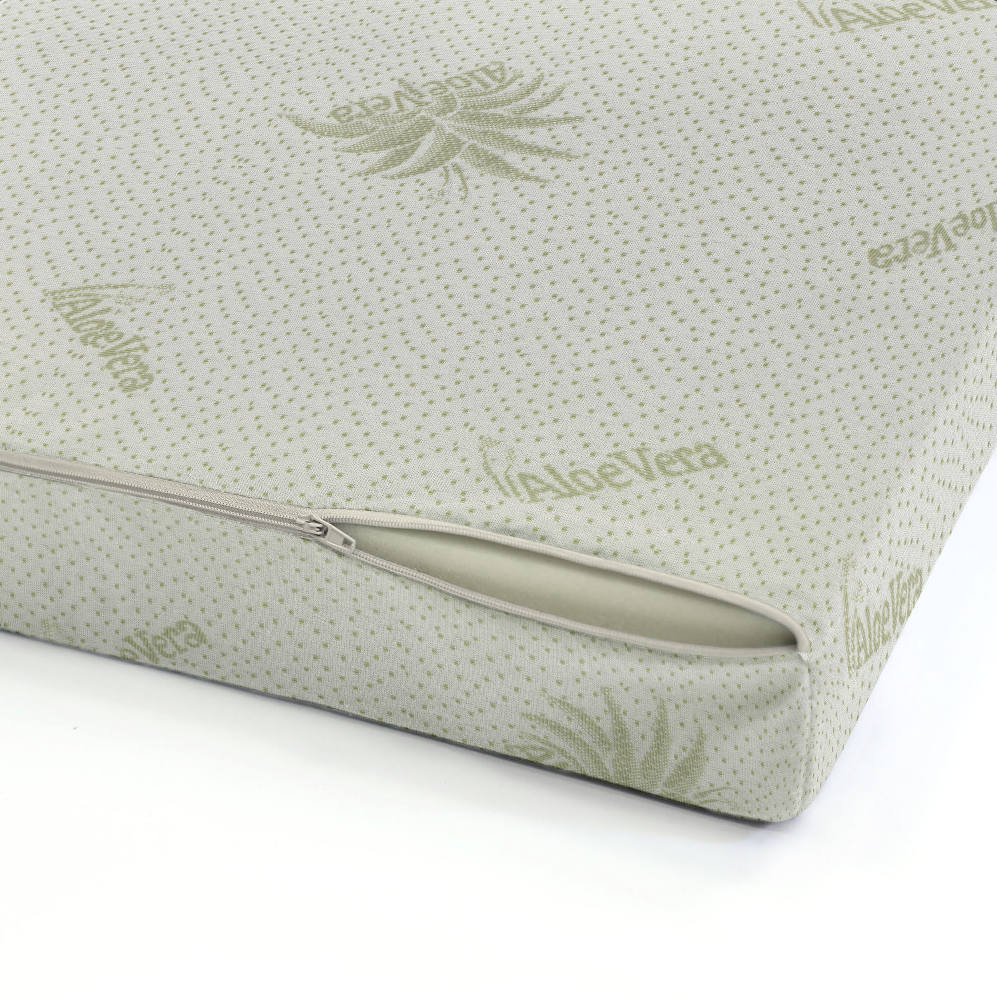TOPPER MEMORY CON FODERA ALOE - Made in Italy