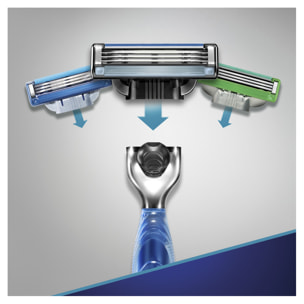 Rasoir Gillette Mach3 Start - 3 Lames - 2 Recharges De Lames Incluses