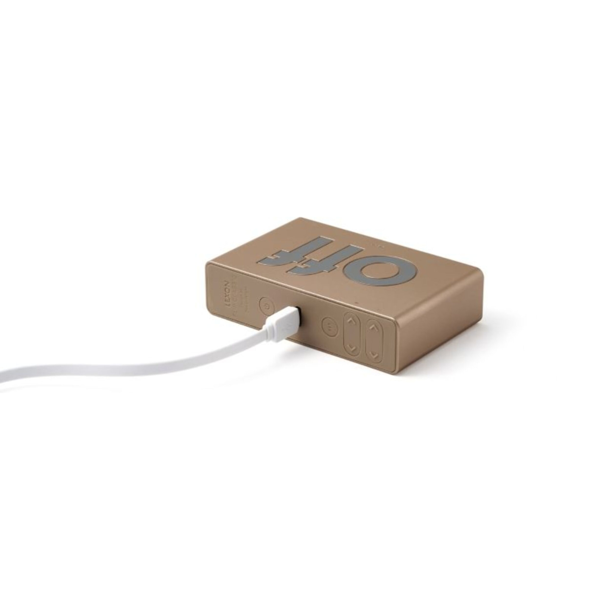 Réveil LEXON Flip Classic Rechargeable en USB-C Or