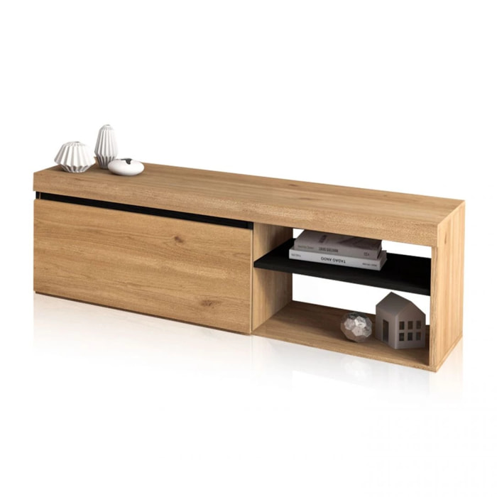 Mueble TV Ebos 120 Roble Nude - Ceniza