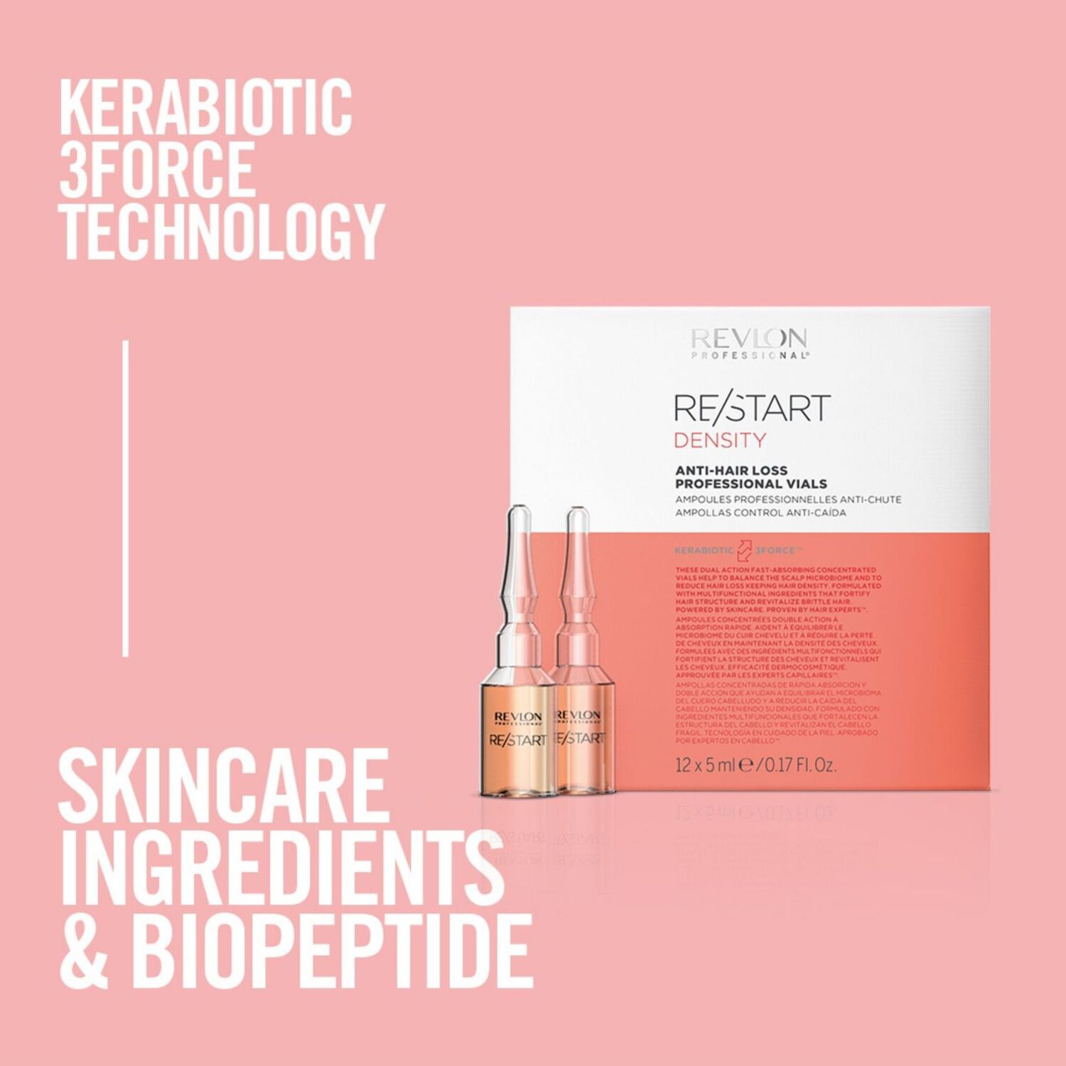 Re/start Density - Coffret Anti-Chute Shampooing Micellaire 250ml et Ampoules soin sans Rinçage 12x5ml