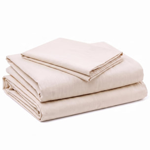 Completo lenzuola in cotone - Beige