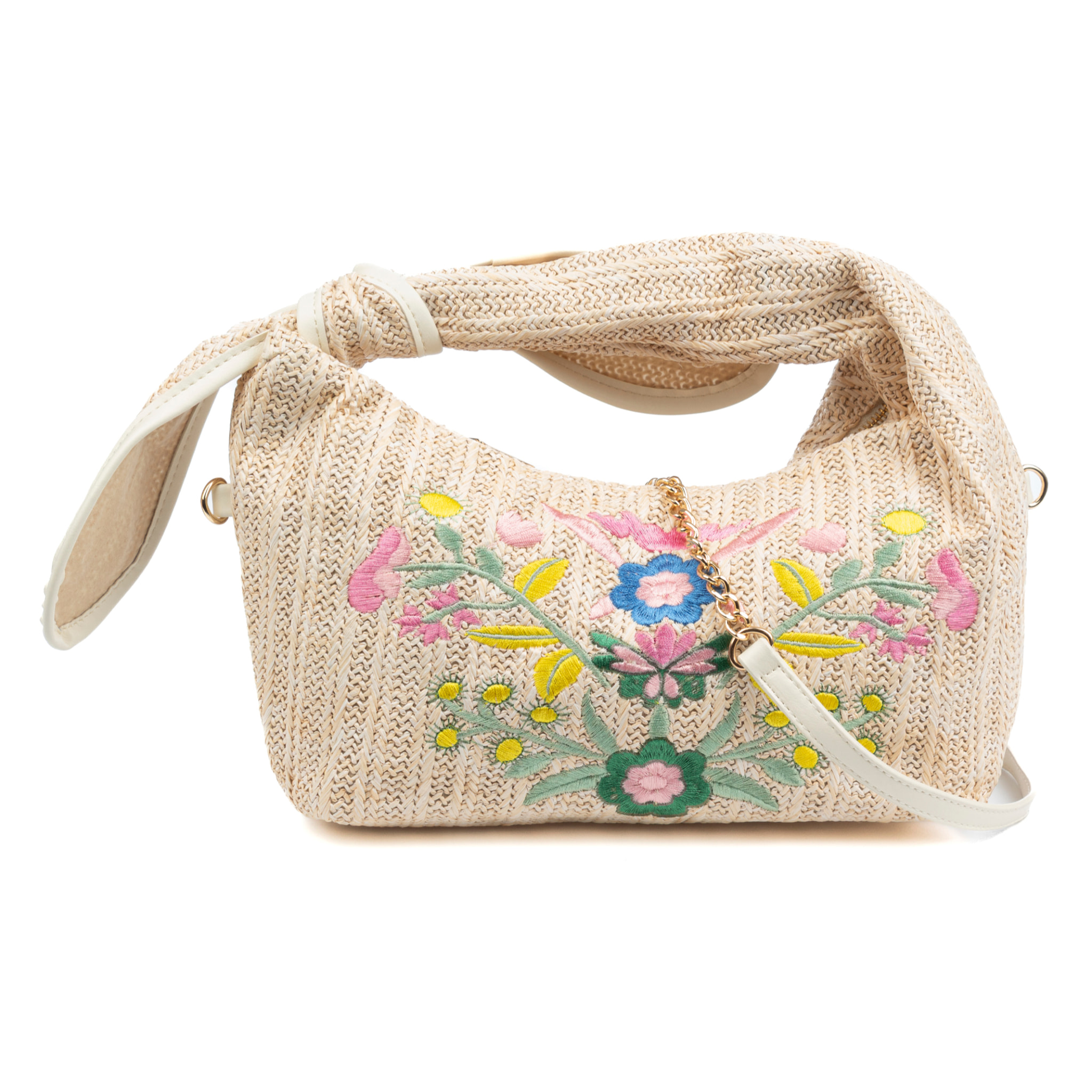 Bisagno Bolso de hombro Mujer. Fabricado en tela y piel sintética PU con diseño de flores.