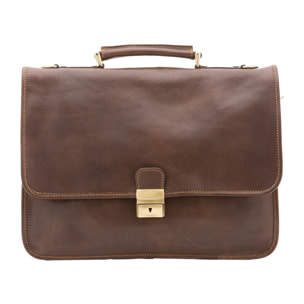 Borsa a mano  unisex In Vera pelle Made in Italy 40x30x6 cm