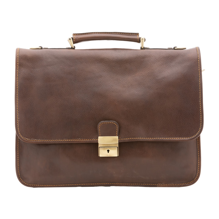 Borsa a mano  unisex In Vera pelle Made in Italy 40x30x6 cm