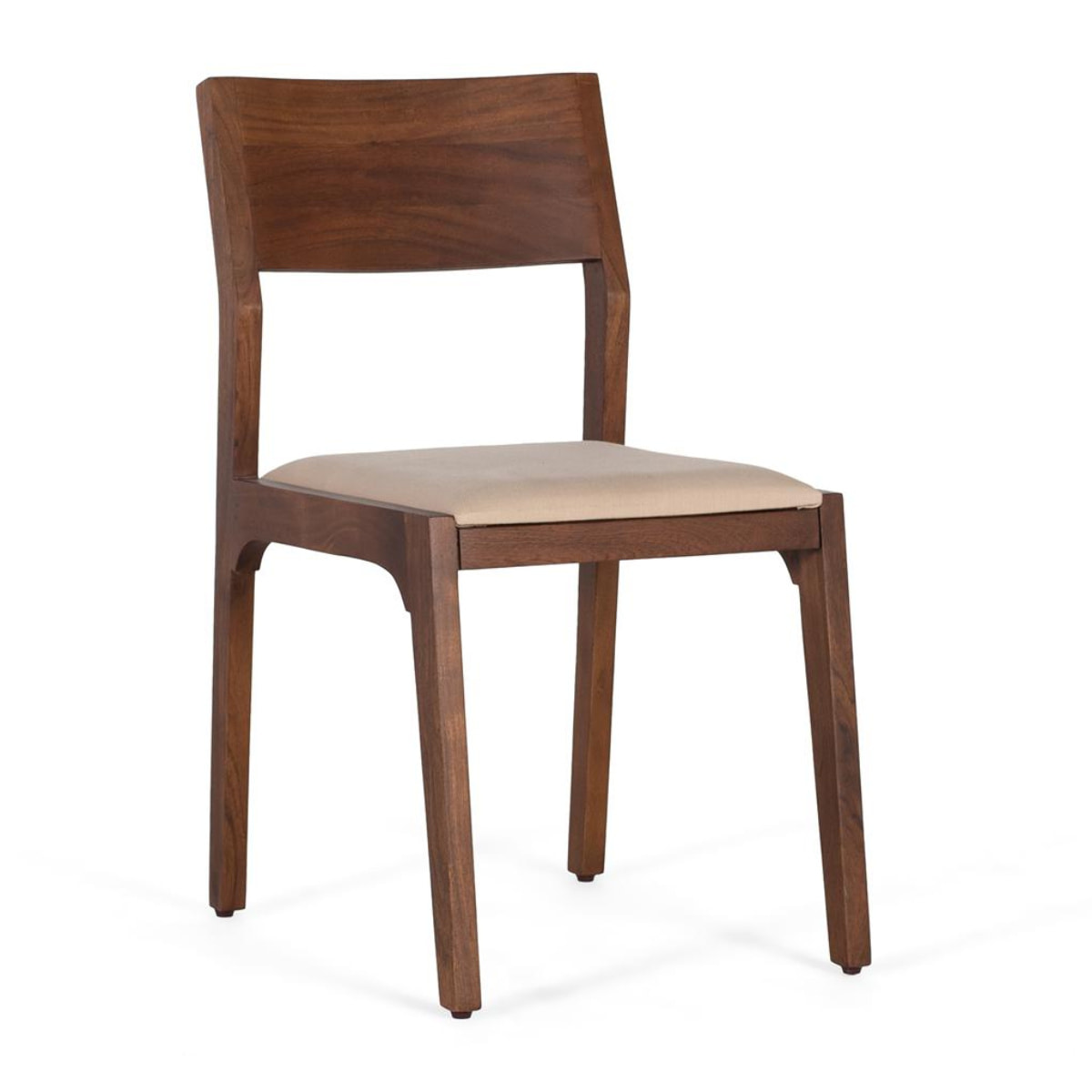 Silla de Madera de Acacia 44 Cm Estilo Rústico Moderno