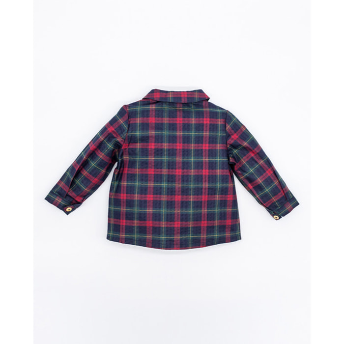 CAMISA POPELÍN TARTAN ROJO Y NAVY