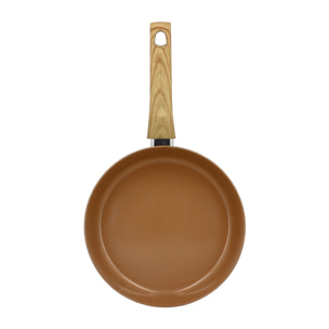 Poêle en revêtement céramique 24cm noisette - tous feux COLORAMA