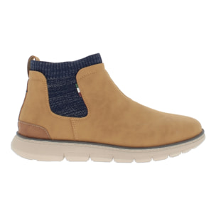 Armata di Mare Scarpe Uomo Stivaletti Chelsea Boots con Soletta Rimovibile in Memory Foam AMU W24L636 Ocher