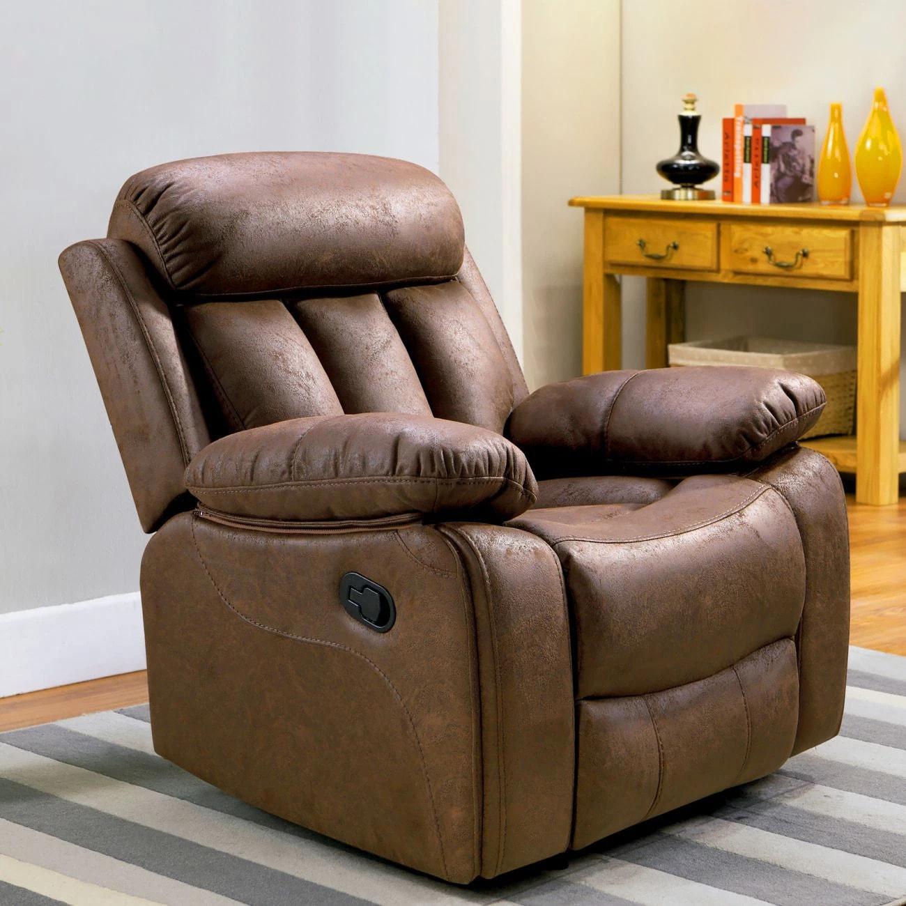 Sillón relax con reposapiés elevable en chocolate 93 cm Kendal Chocolate