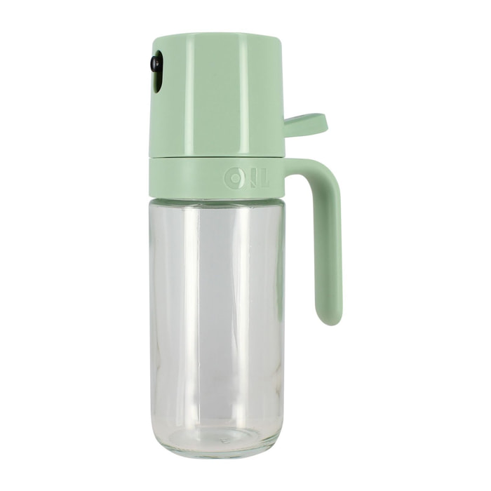 Pulvérisateur d'huile 250ml en verre et en plastique vert