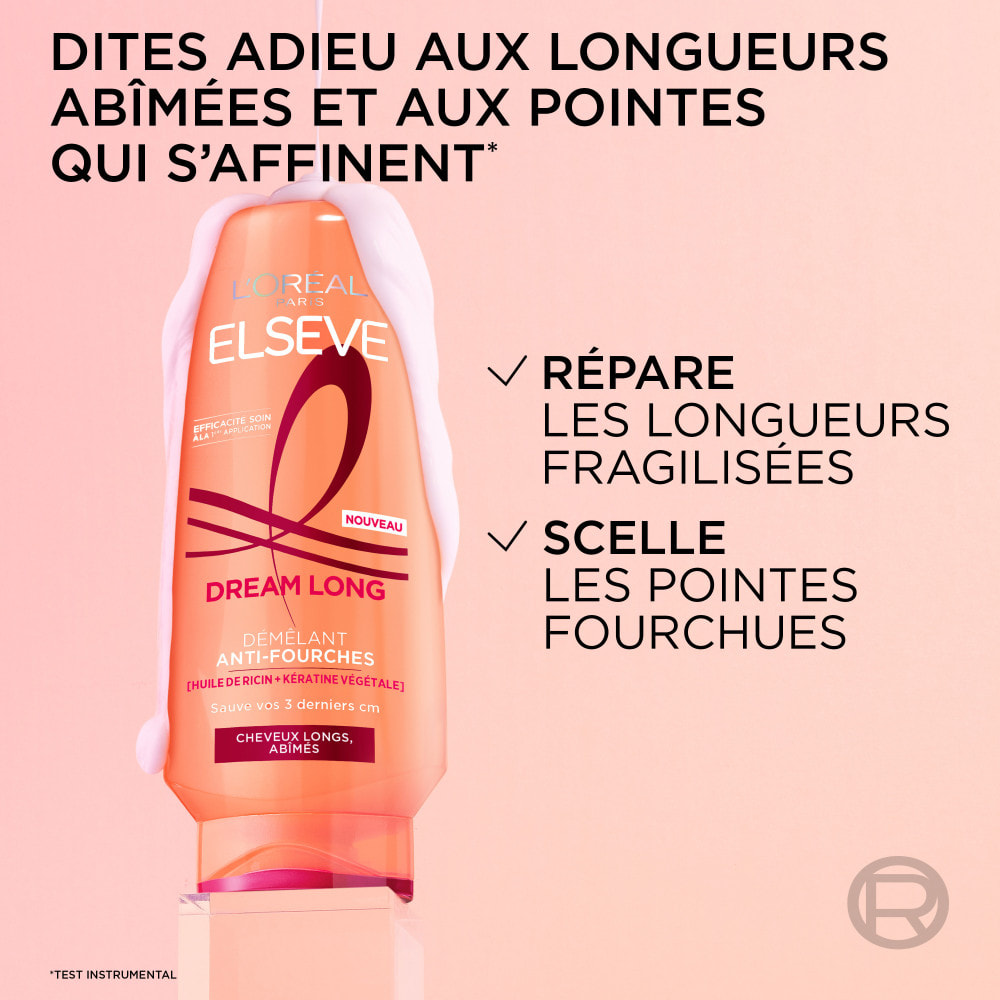 Lot de 12 - L’Oréal Paris Elseve Dream Long Après-Shampooing Démêlant Anti-Fourches 200ml