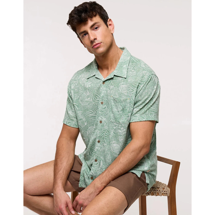 Camisa Manga Corta Verde - Mikka