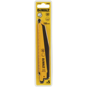Lame de scie sabre BiM pour applications spéciales - 152 mm - 5 pièces - DEWALT - DT2356-QZ