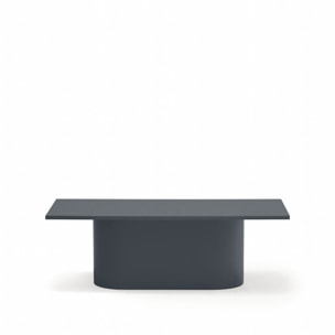 Mesa de centro rectangular Totem gris antracita
